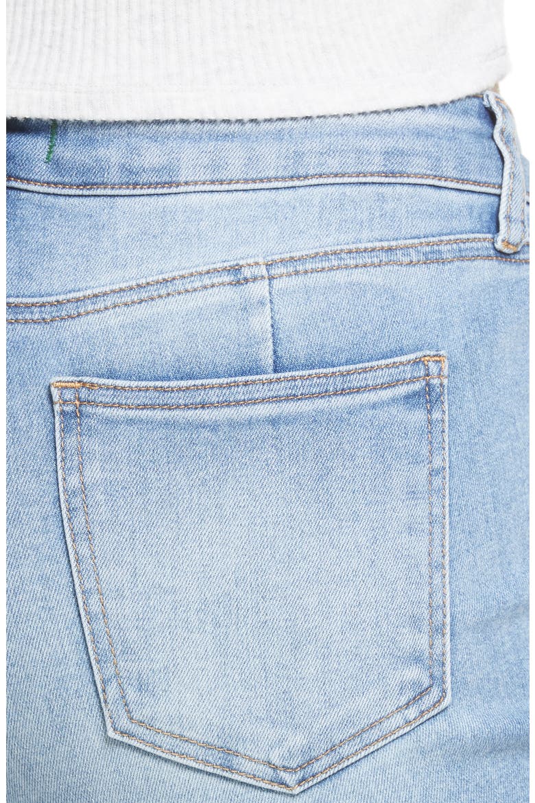 Eco Ashley High Waist Fray Hem Skinny Jeans, Alternate, color, LIGHT