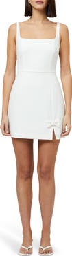 French Connection Whisper Bow Slit Minidress