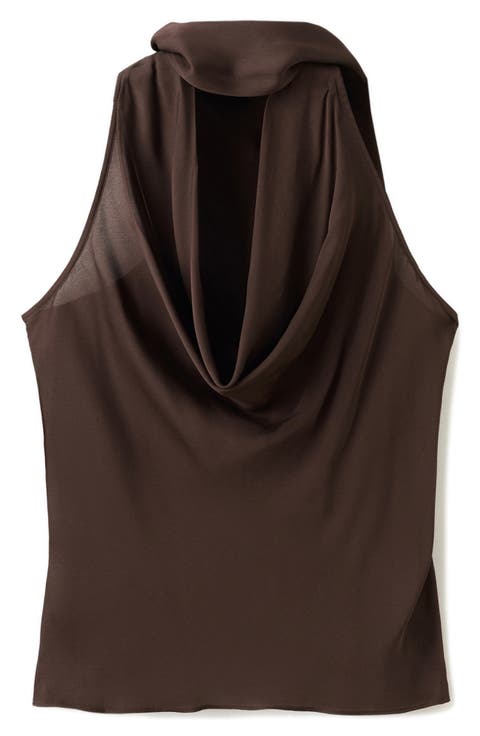 Cowl Neck Sleeveless Top
