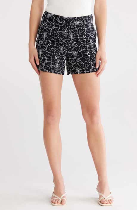 T Tahari Floral Embroidered Shorts