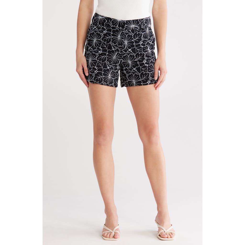 Shop T Tahari Floral Embroidered Shorts