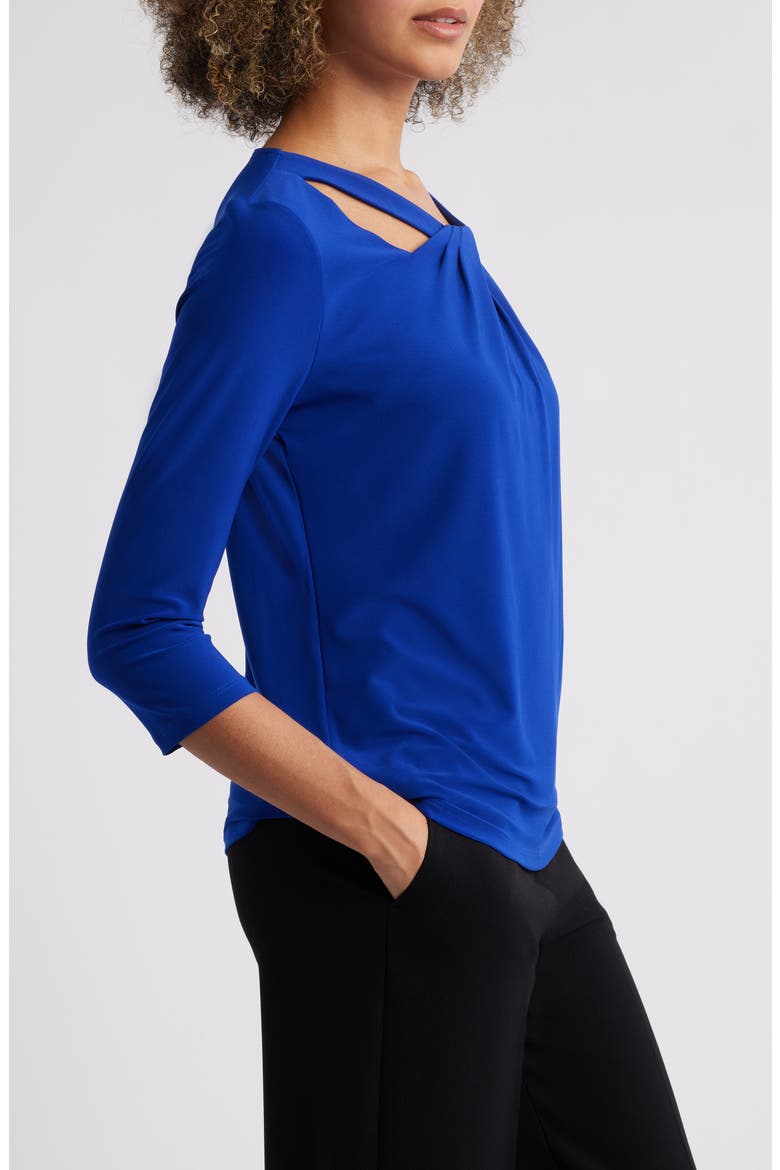 Sleeveless Twist Front Jersey Top, Alternate, color, ROYAL SIGNATURE