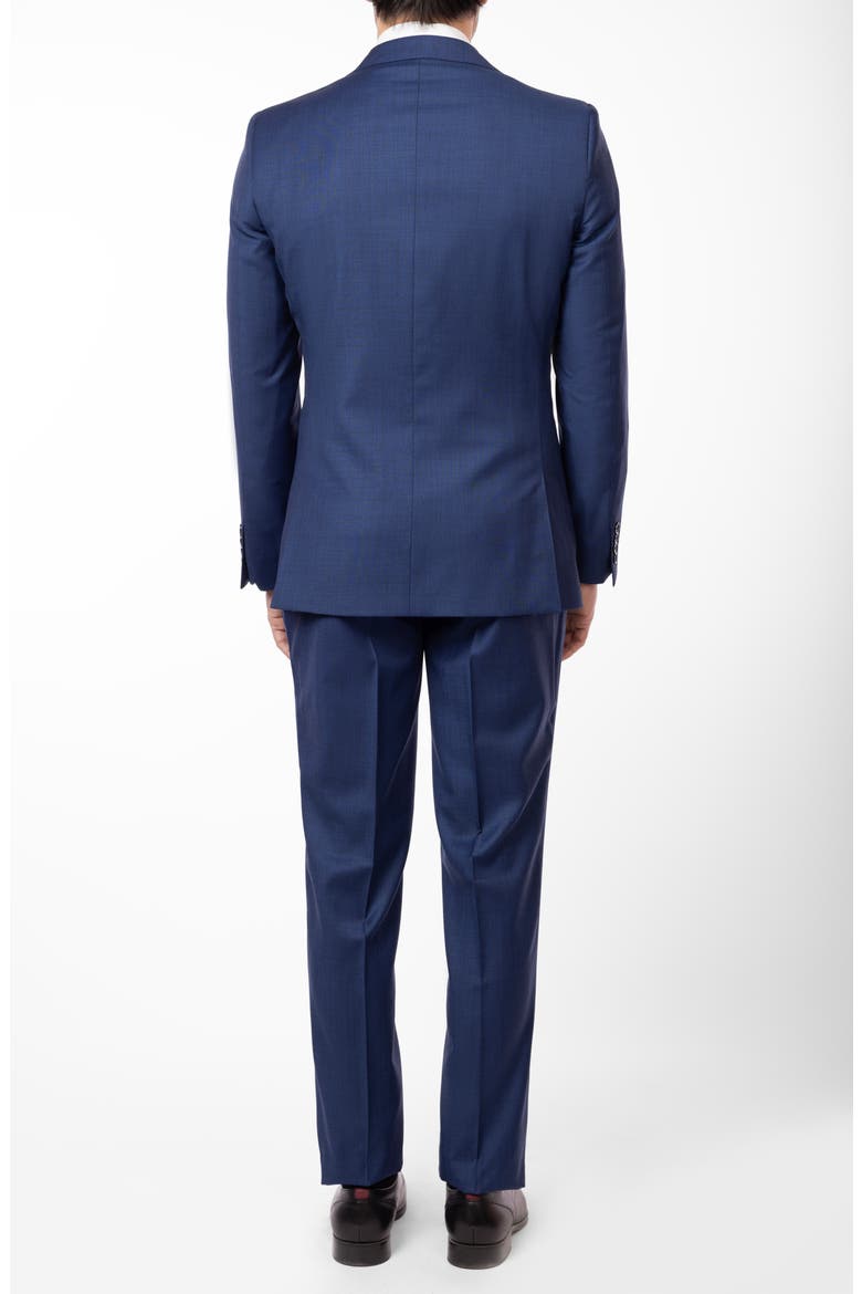 Matteo Slim Fit Blue Mélange Wool Suit, Alternate, color, BLUE