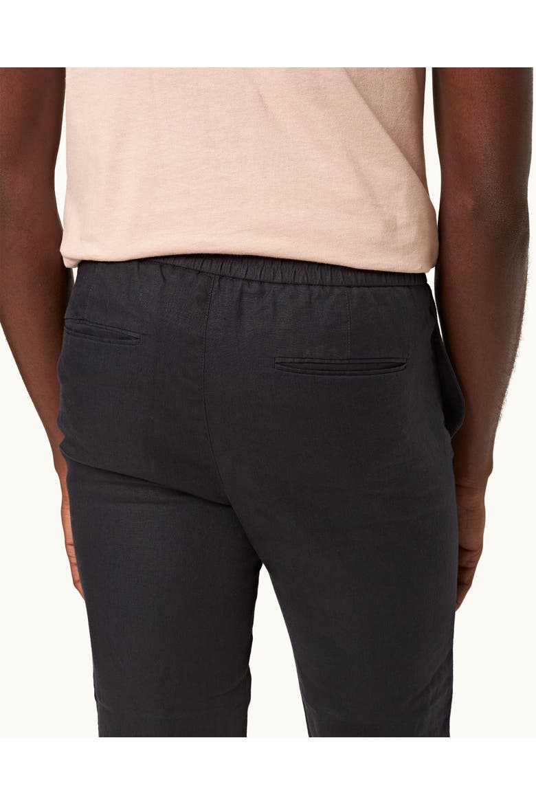 Cornell Linen Tailored Fit Washed Linen Trousers, Alternate, color, NIGHT IRIS II