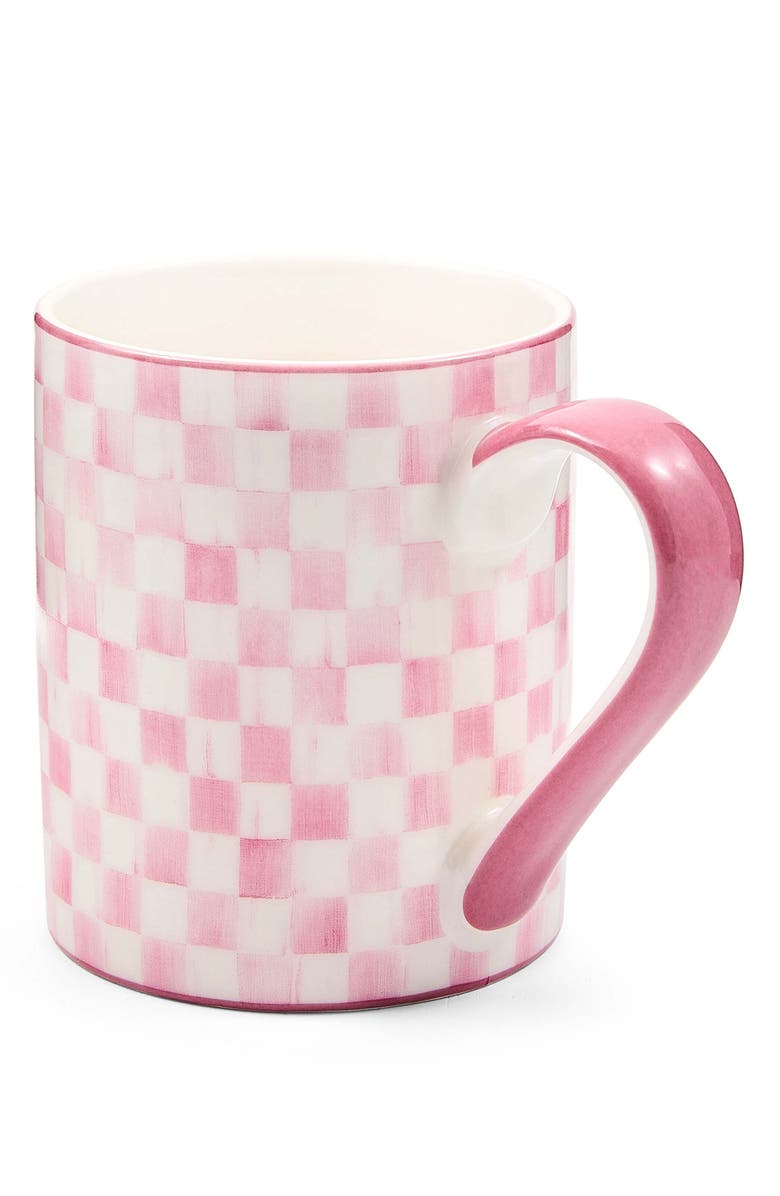 MACKENZIE CHILDS Duchess Check Mug, Alternate, color, Pink