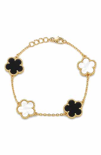 Mother of Pearl Flower Station Bracelet
