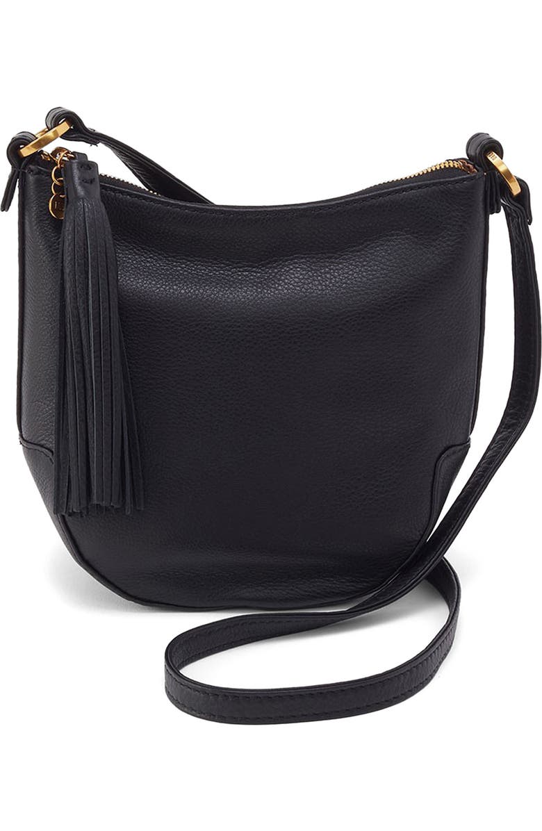HOBO Lexi Leather Crossbody Bag, Main, color, Black