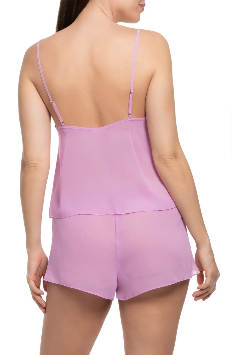 In Bloom by Jonquil Zara Lace Trim Chiffon Short Pajamas, Alternate, color, Orchid