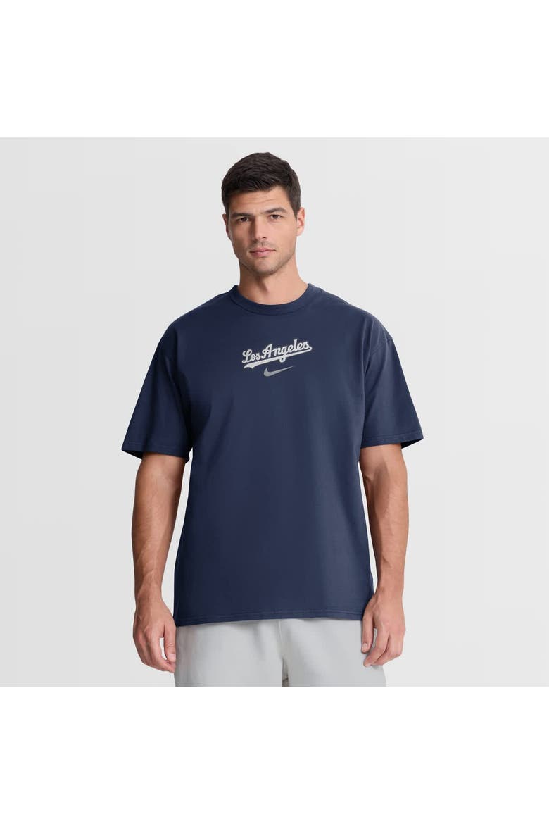 Men's Nike  Navy Los Angeles Dodgers City Name Max 90 T-Shirt, Main, color, Navy