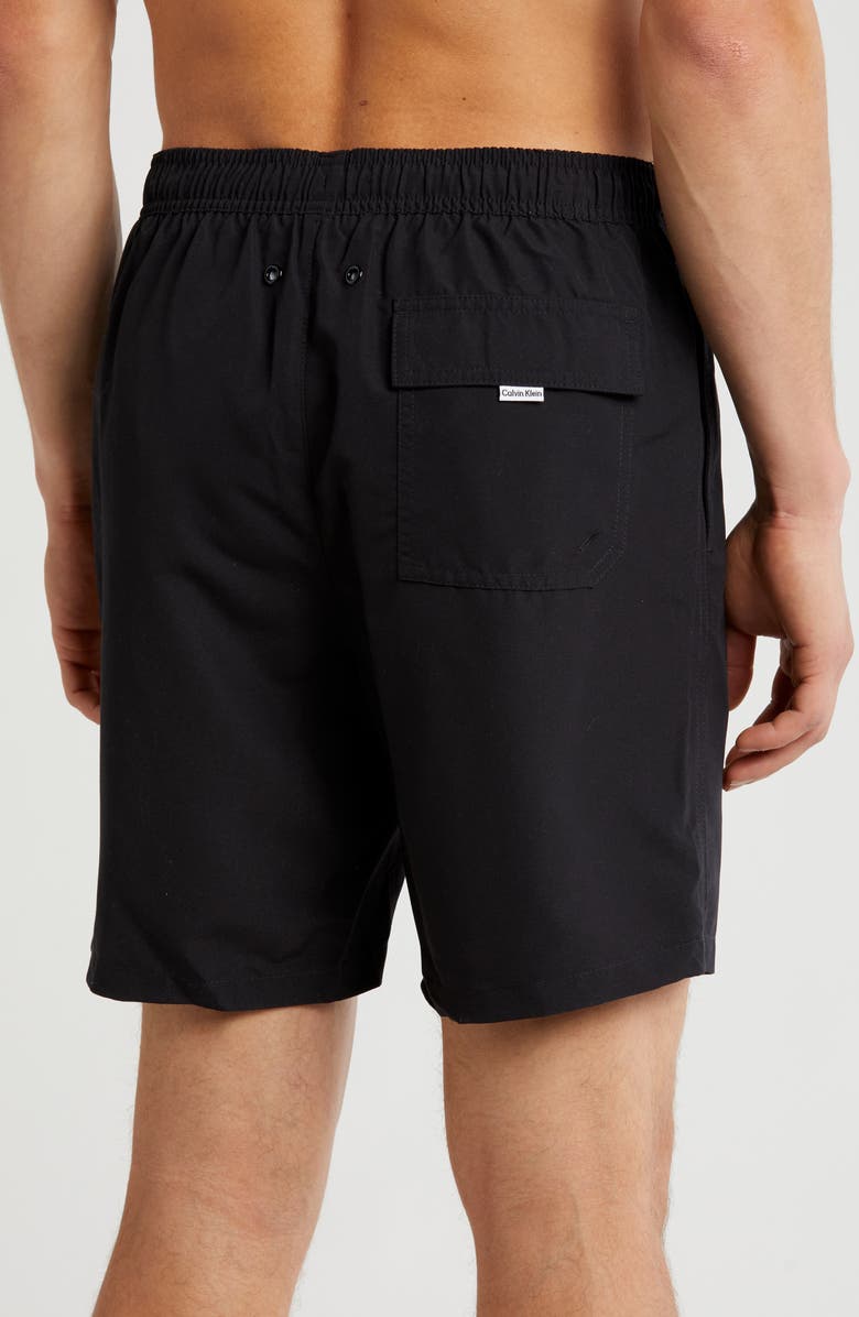 Calvin Klein 7" Core Volley Shorts, Alternate, color, Black
