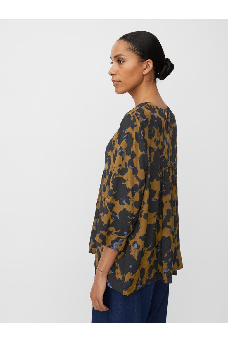 MaDurion 3/4 Sleeve Draped Blouse, Alternate, color, Breen