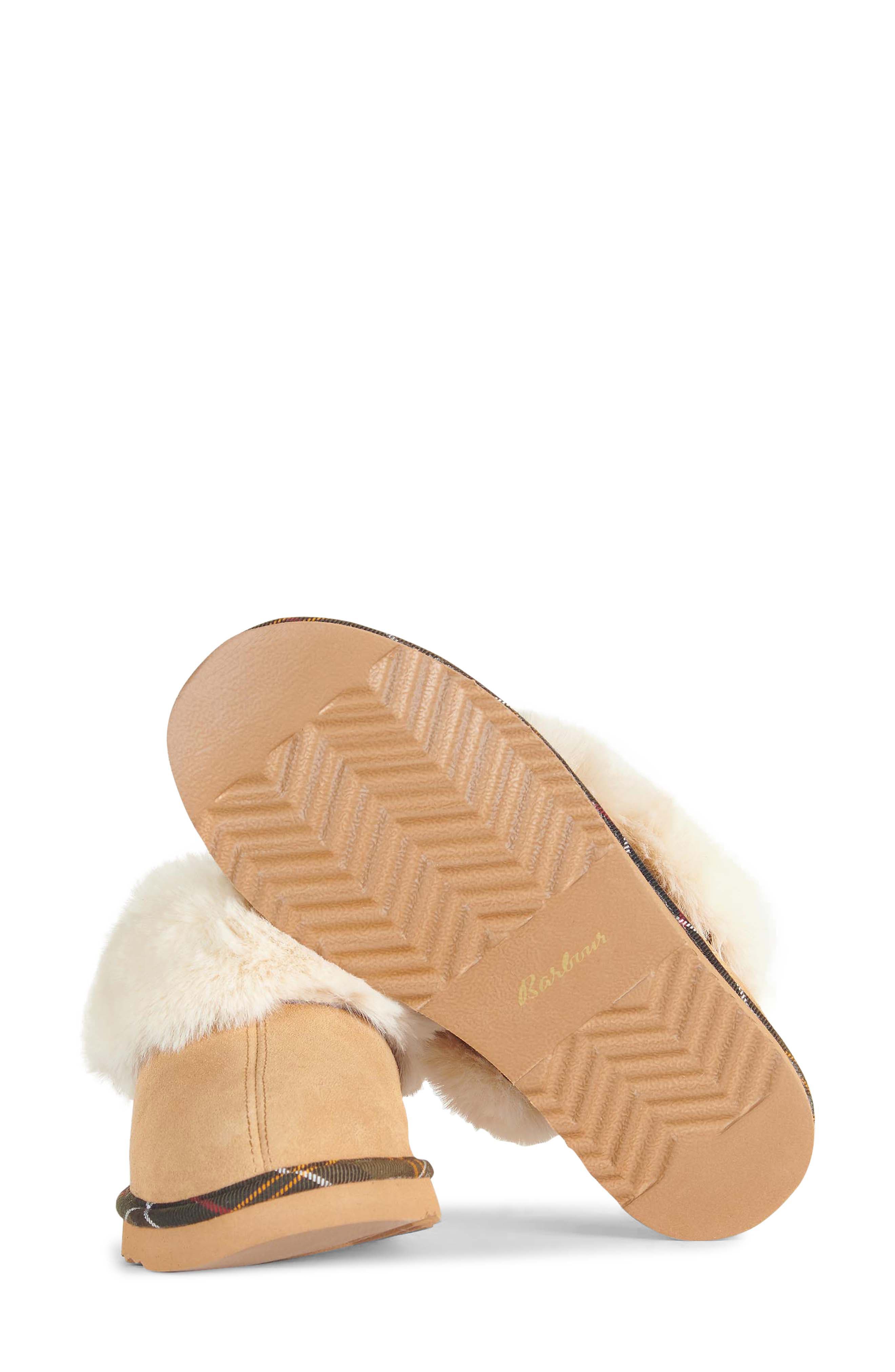 Barbour Nancy Faux Fur Lined Slipper, Alternate, color, 