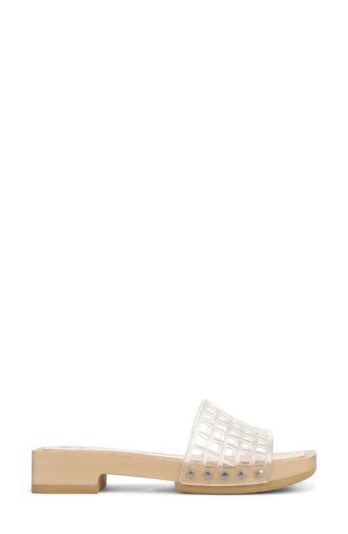 Vince Barb Jelly Slide Sandal In White