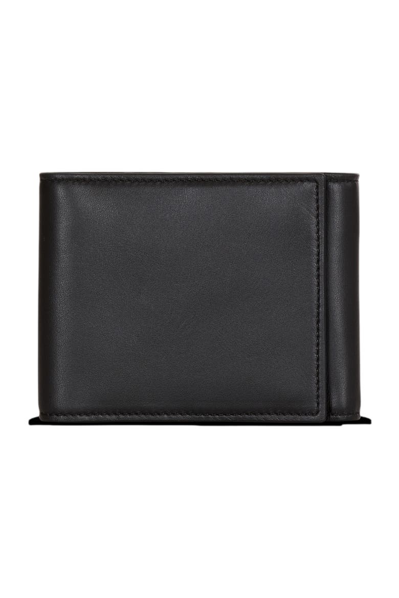 Smooth Leather Trifold Wallet, Alternate, color, black