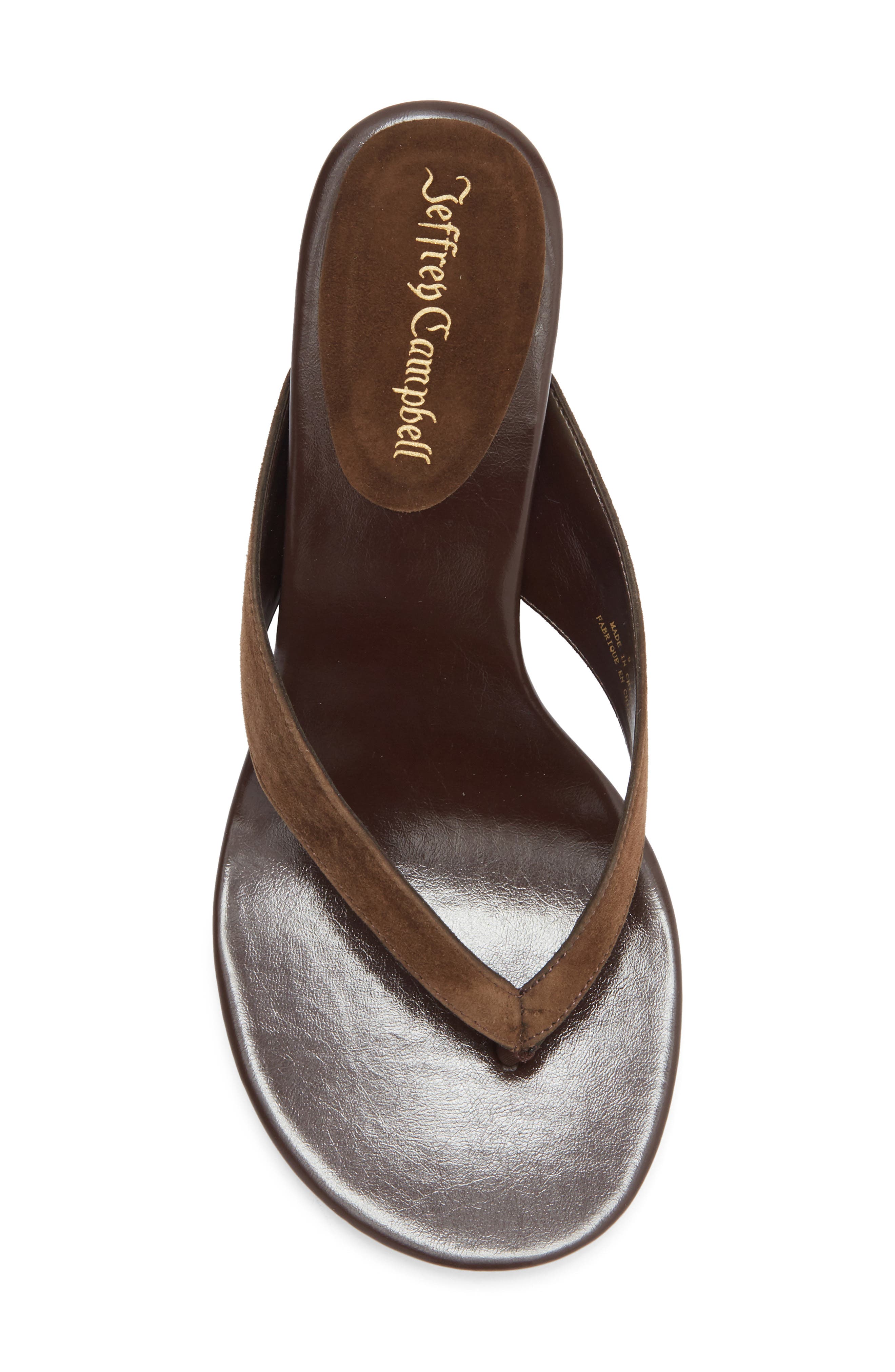Liezel Platform Wedge Flip Flop, Alternate, color, BROWN SUEDE COMBO