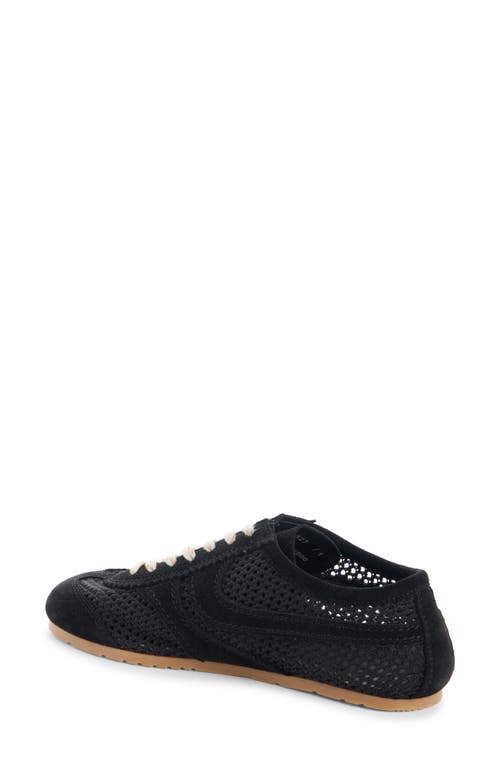 Dries Van Noten Dustin Mesh Leather Low-top Sneakers In Black