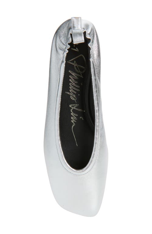 3.1 Phillip Lim Id Stretch Back Ballet Flat In Silver