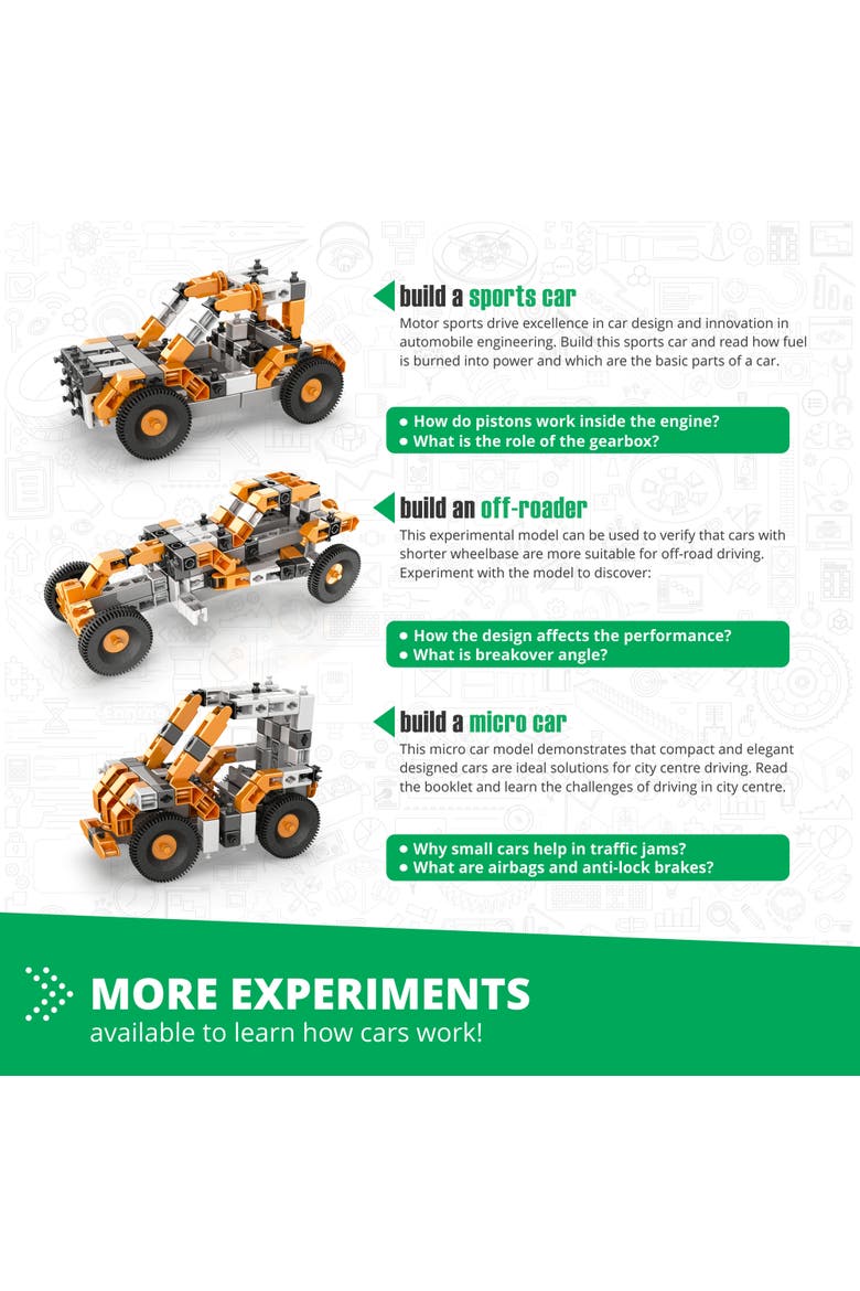 How Cars Work, Model Toy Vehicle Building Set, Alternate, color, Multicolored