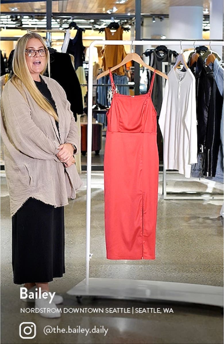 Hold Your Hand Satin Midi Cocktail Dress, sales video thumbnail