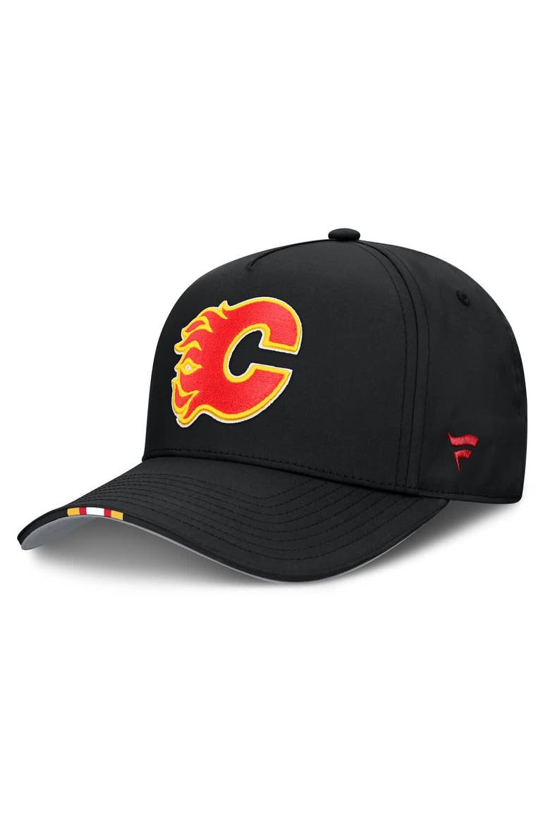 Men's Fanatics Black Calgary Flames 2025 NHL Draft Authentic Pro On-Stage Podium A-Frame Adjustable Hat, Alternate, color, Black
