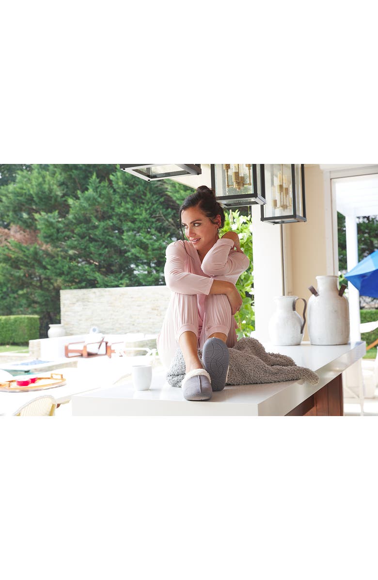 FLOOPI Faux Shearling Lined Slipper, Alternate, color, Navy