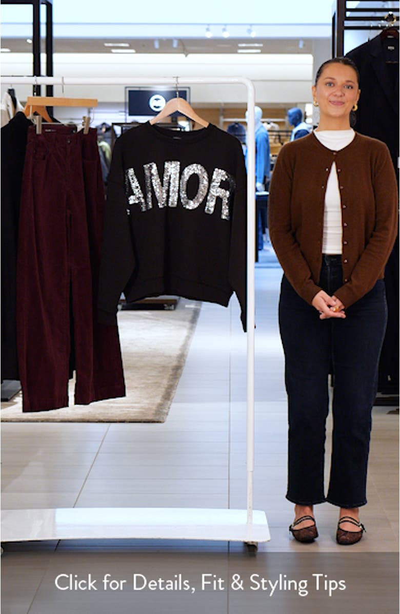 Ihkelicia Amor Sequin Appliqué Sweatshirt, sales video thumbnail