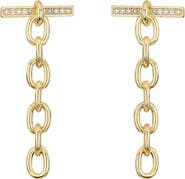ATHRA LUXE Pavé Toggle Drop Earrings