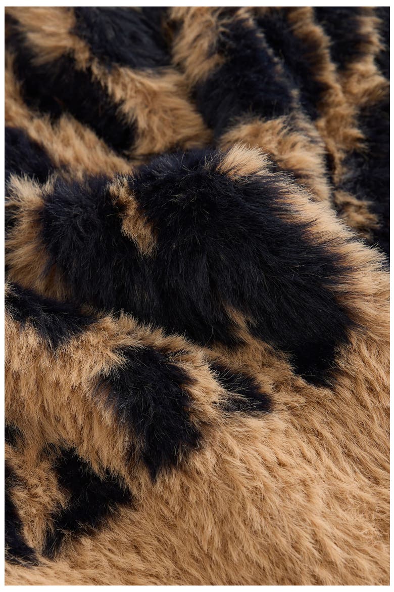 Fluffy Animal Print Cardigan, Alternate, color, ANIMAL