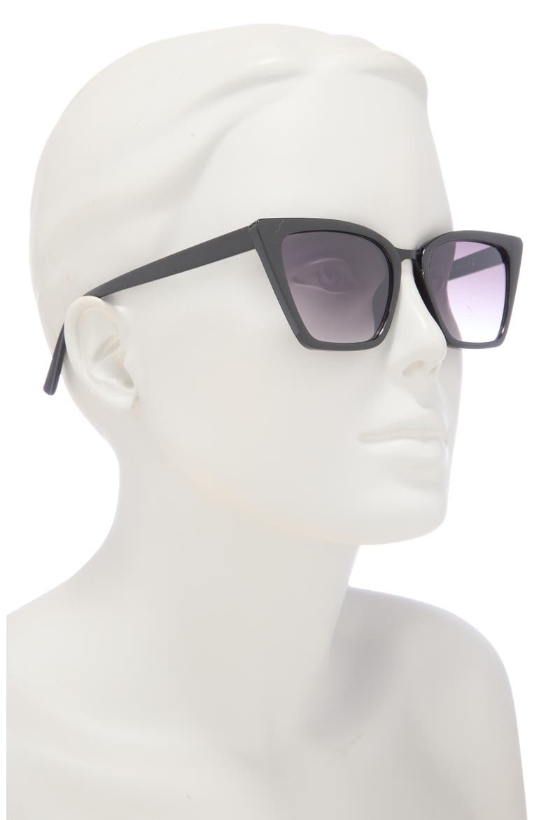 50mm Cat Eye Sunglasses, Alternate, color, BLACK