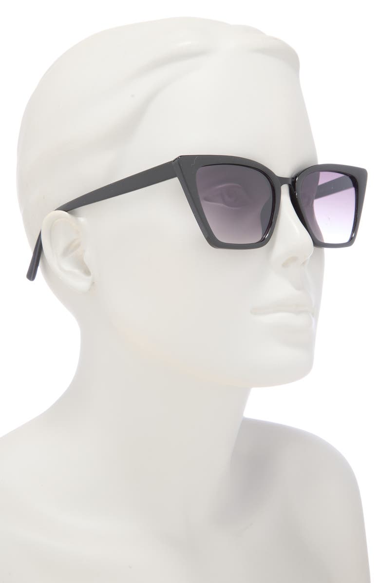Vince Camuto 50mm Cat Eye Sunglasses, Alternate, color, Black