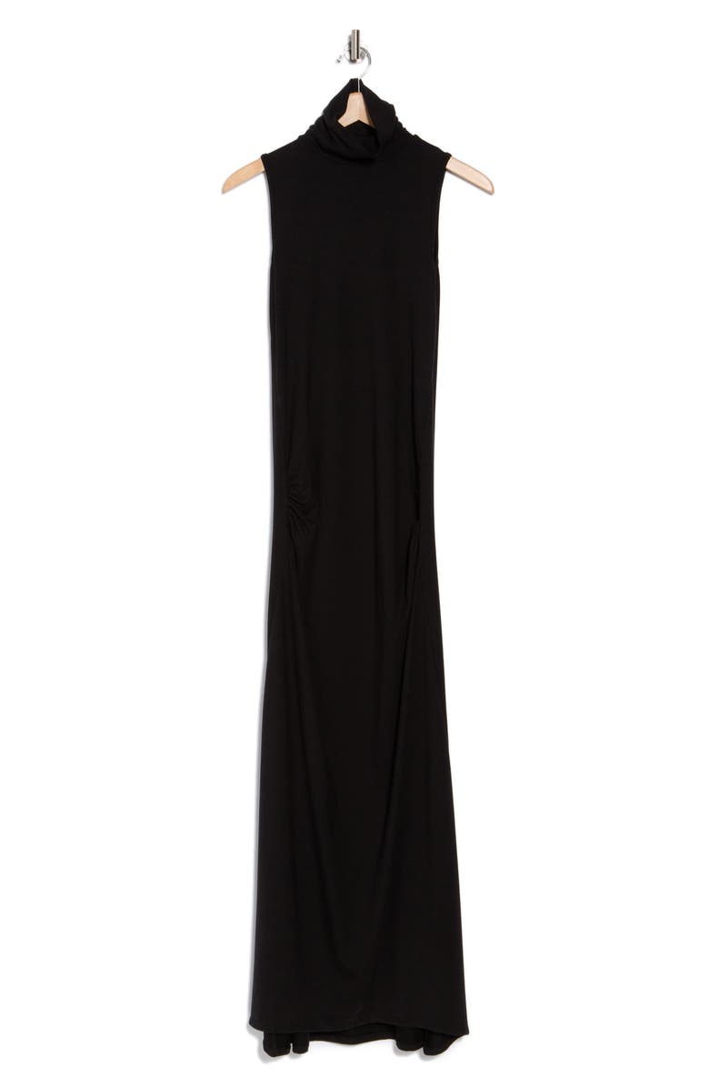 GO COUTURE Turtleneck Sleeveless Maxi Dress, Alternate, color, Black