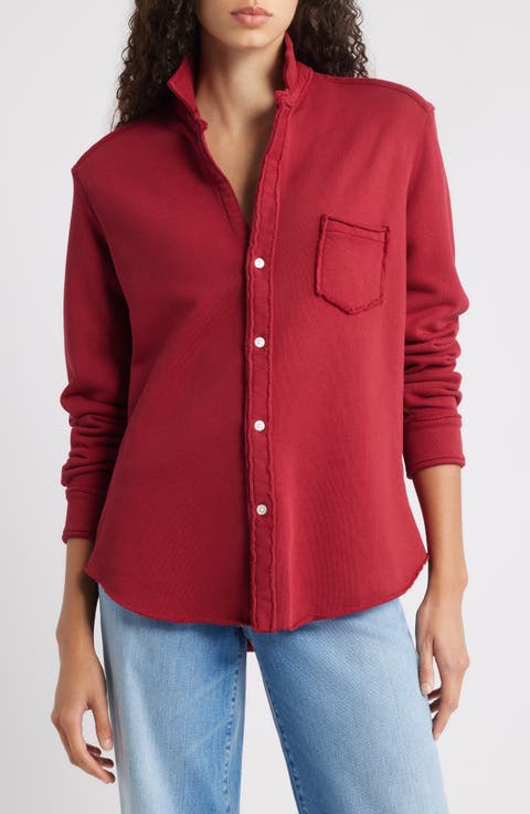 Eileen Relaxed Terry Button-Up Shirt