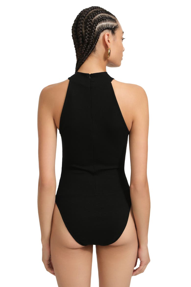 Doris Sleeveless Rib Bodysuit, Alternate, color, BLACK