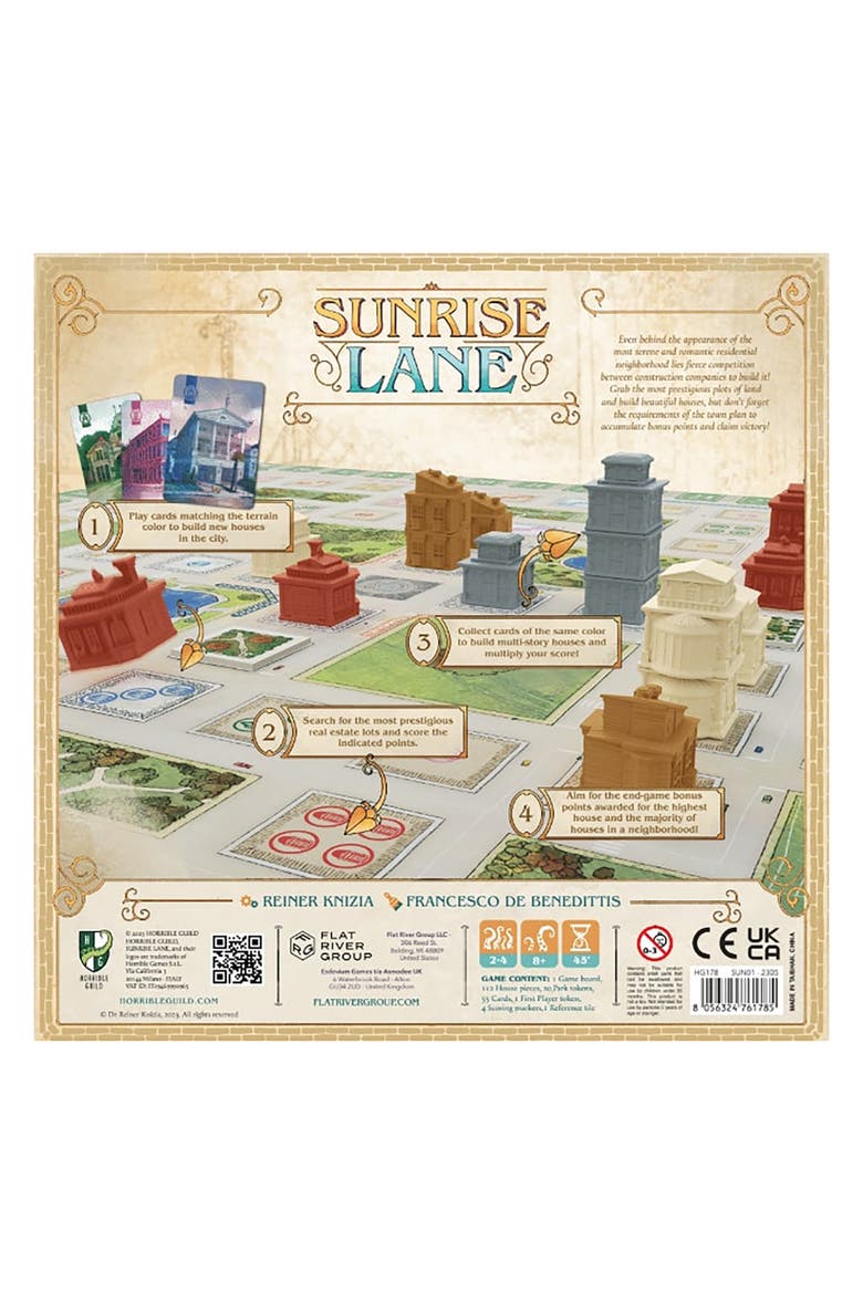 Sunrise Lane Strategy Board Game, Real Estate & Building 8+, Alternate, color, Multicolored