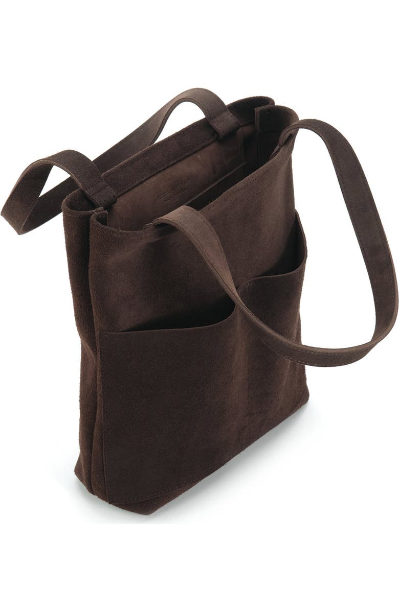 Ezra Arthur Brooklyn Nubuck Suede Leather Tote Bag, Alternate, color, Cocoa