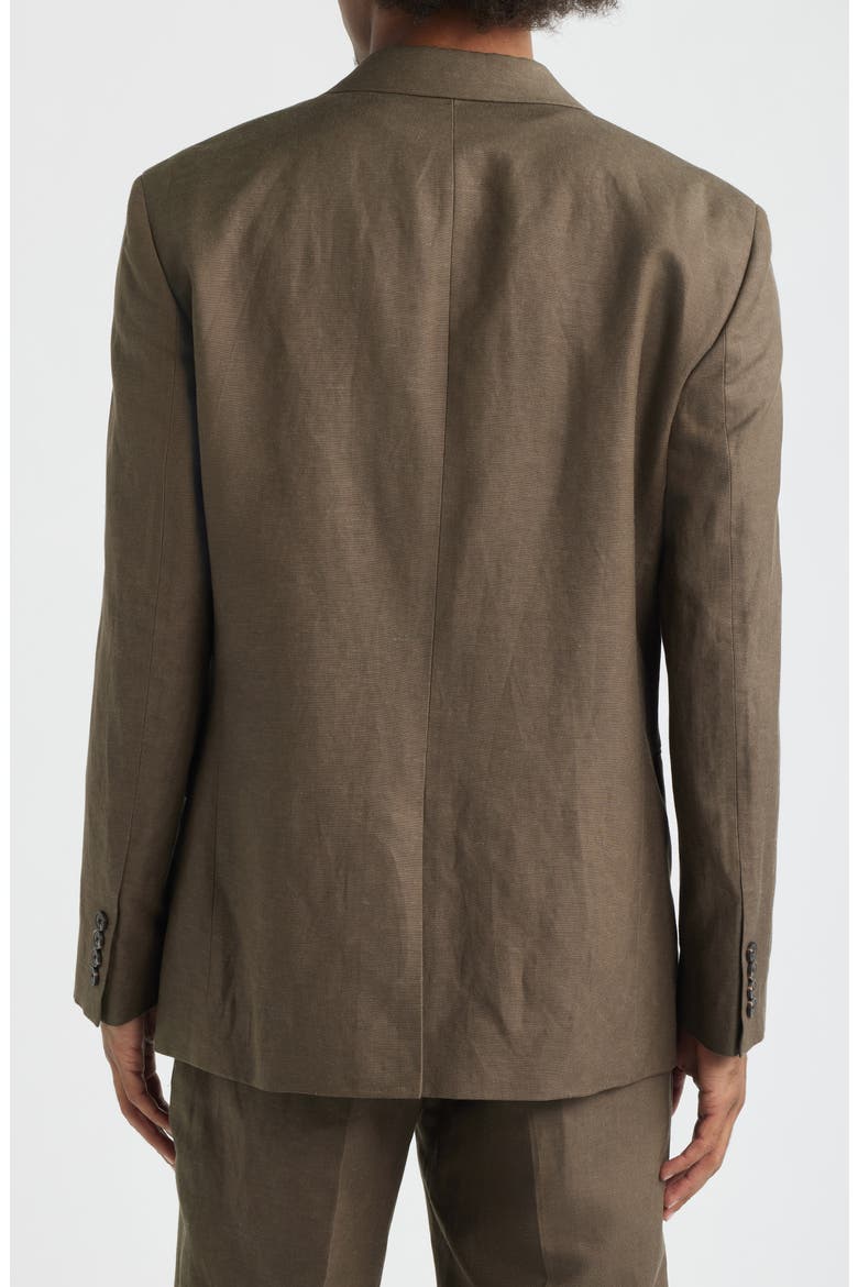 Slim Fit Solid Linen Blend Sport Coat, Alternate, color, BROWN ACORN