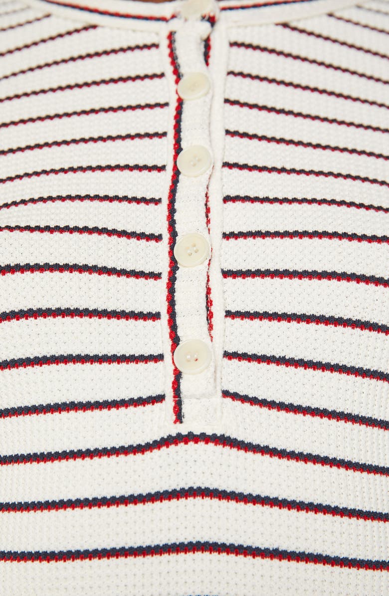 MOTHER The Itty Bitty Pixie Stripe Thermal Henley Top, Alternate, color, 