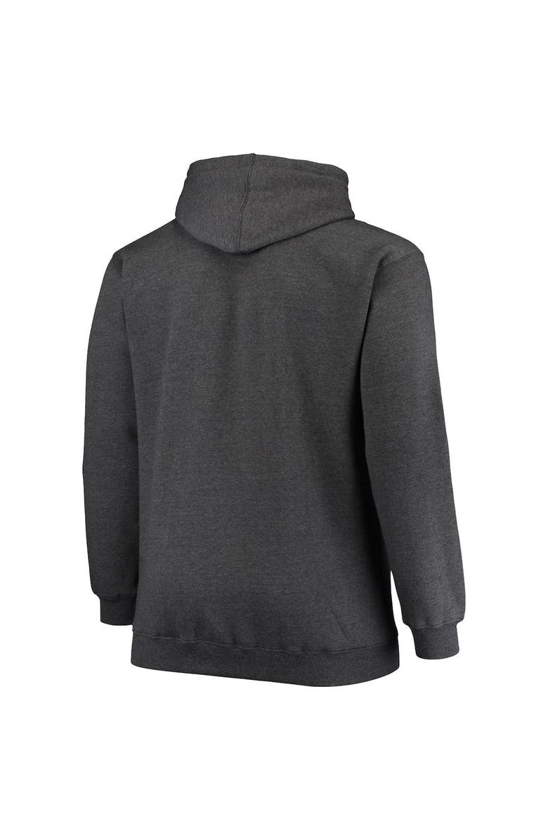 FANATICS Men's Fanatics Branded Heathered Charcoal New England Patriots Big & Tall Practice Pullover Hoodie, Alternate, color, Heather Charcoal