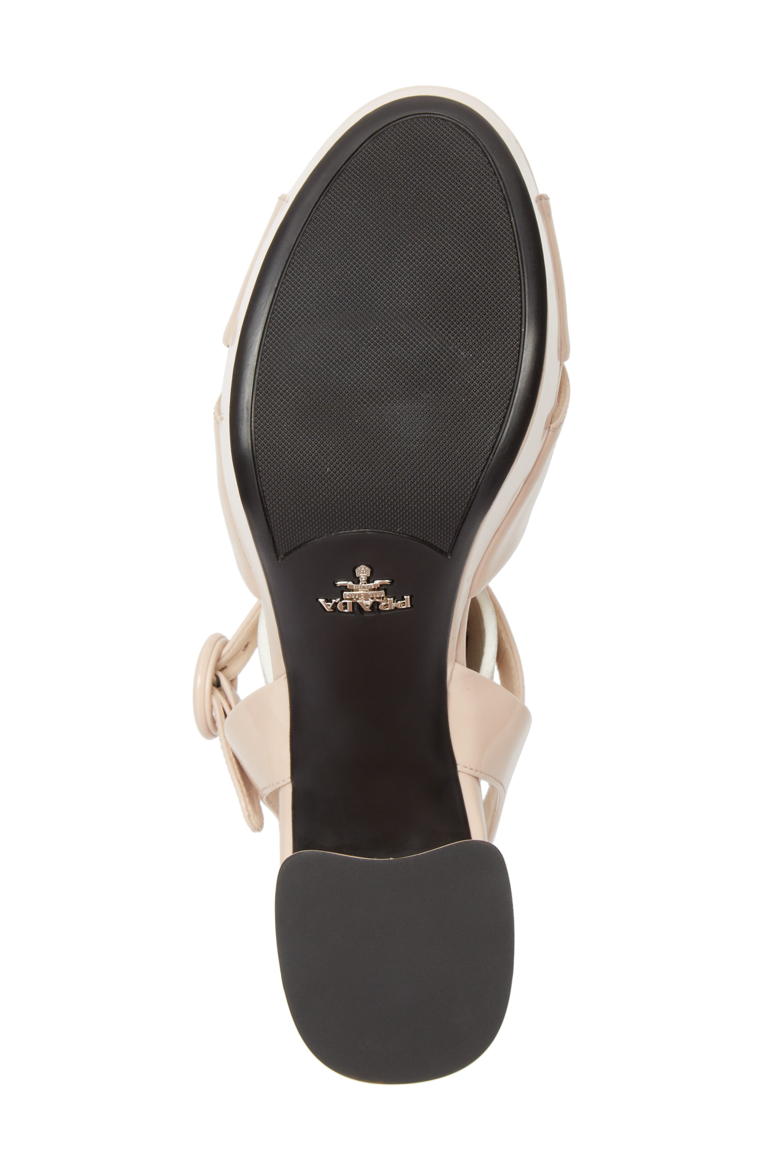 Platform Sandal (Nordstrom Exclusive), Alternate, color, NUDE PATENT