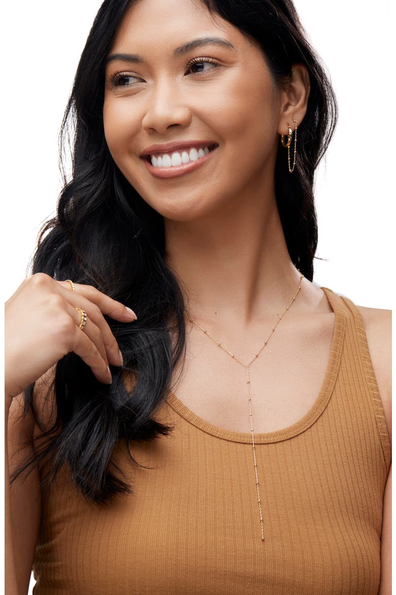 Hammered 14K Gold Hoop Earrings (Nordstrom Exclusive), Alternate, color, 14K YELLOW GOLD