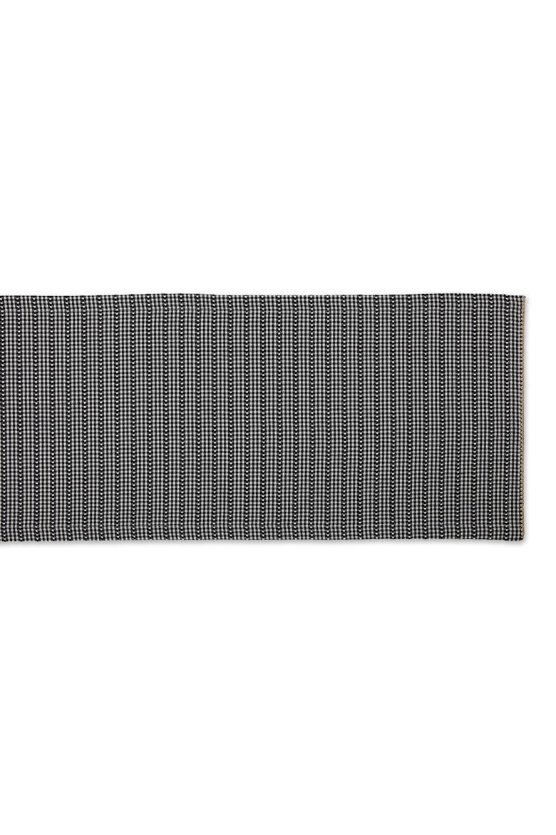 Black Farmhouse Gingham Table Runner 14x72, Alternate, color, Black