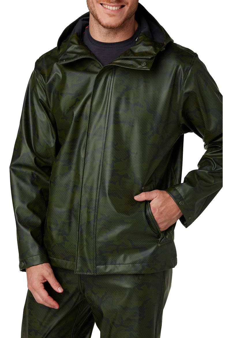 Moss Waterproof Raincoat, Main, color, FOREST CAMO