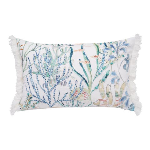 Coralie Sound Cotton Blend Lumbar Accent Pillow 14" x 18"
