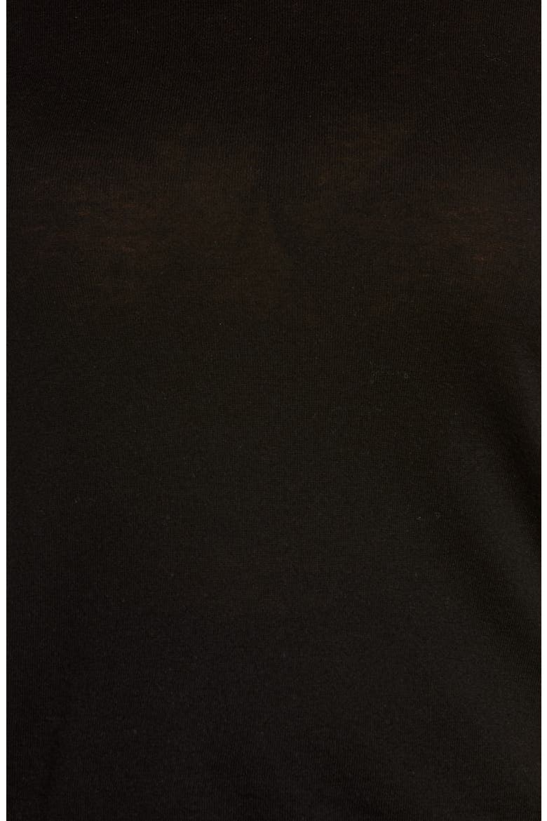Easy Short Sleeve Wool & Cashmere Blend Sweater, Alternate, color, BLACK