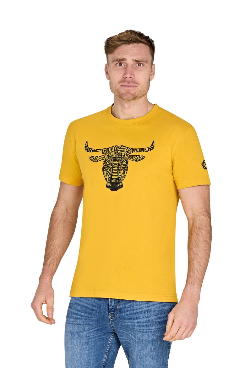 YFC Word Bull Head T-Shirt, Alternate, color, Yellow