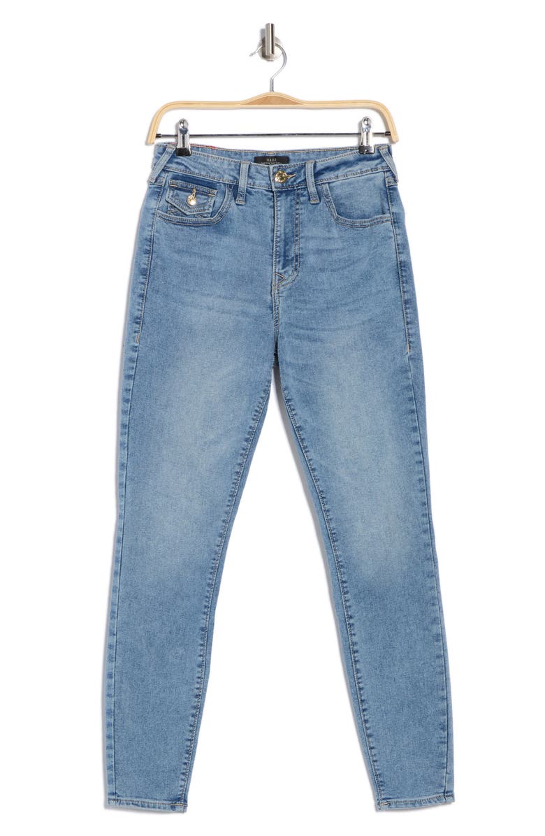 True Religion Halle High Waist Flap Pocket Skinny Jeans, Alternate, color, 
