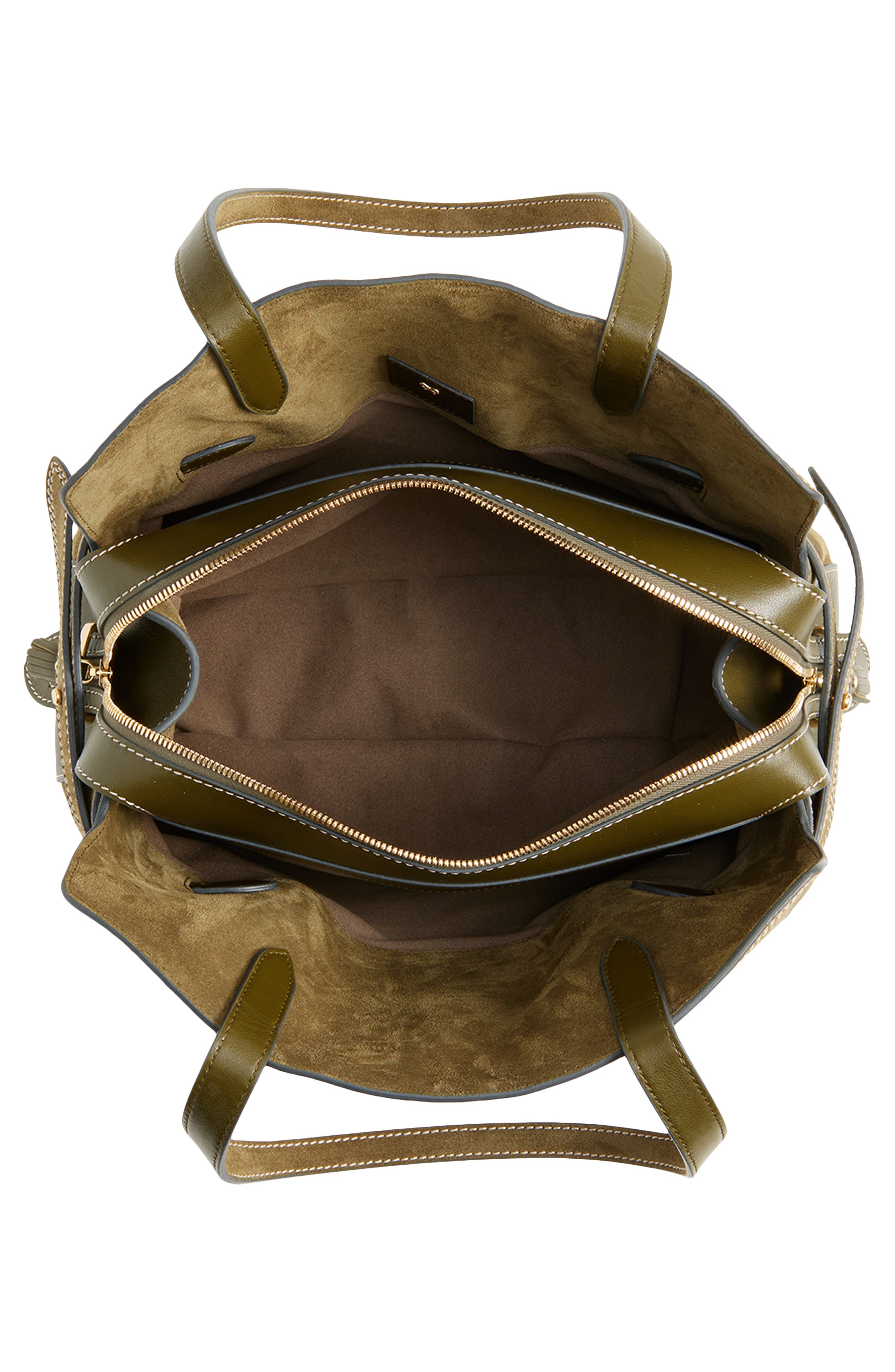 Anya Hindmarch Wilson Suede Tote, Alternate, color, Bonsai