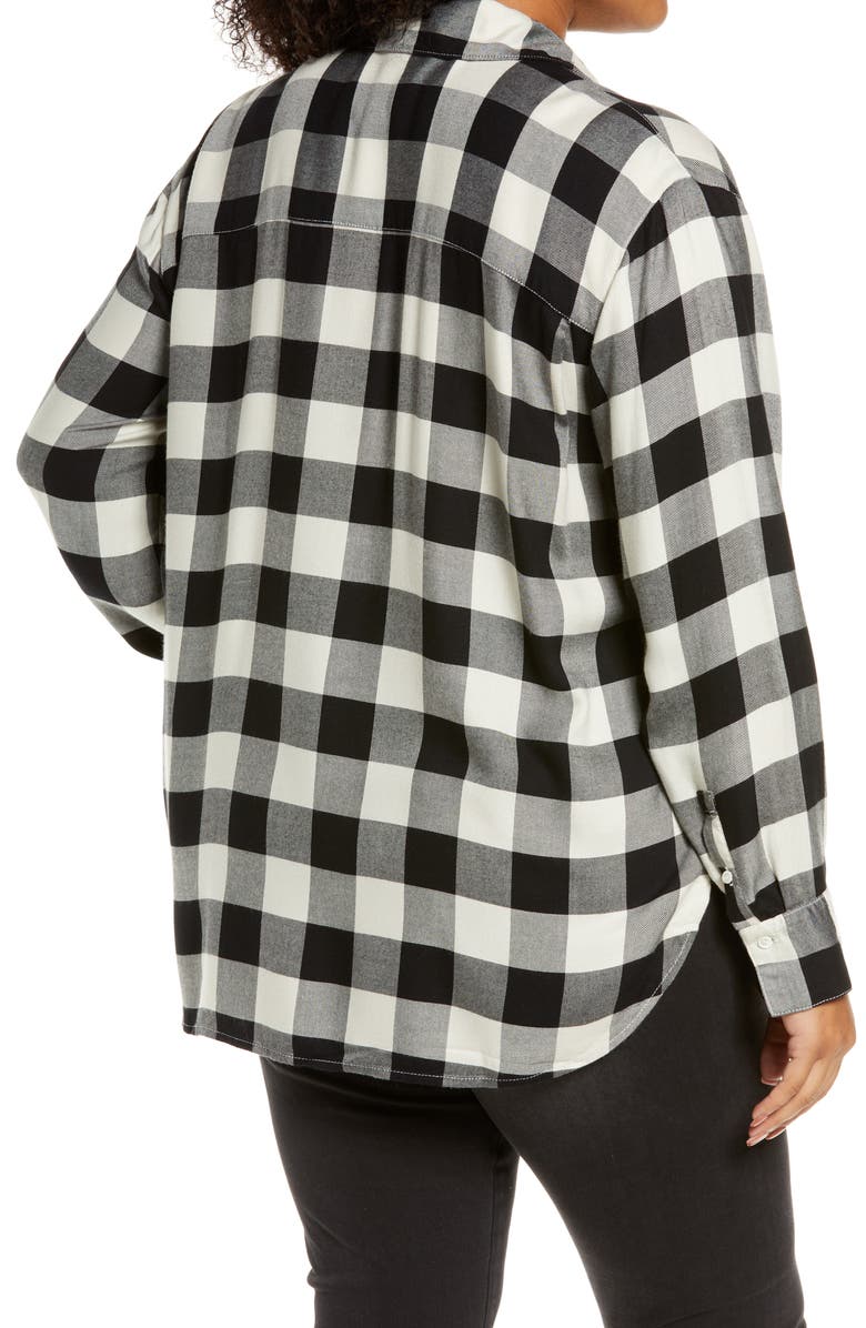 Treasure & Bond Plaid Boyfriend Shirt, Alternate, color,
