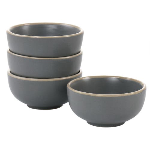 Gibson Home Rockaway 4 Piece 3.5in Fruit Bowl Set In Gray