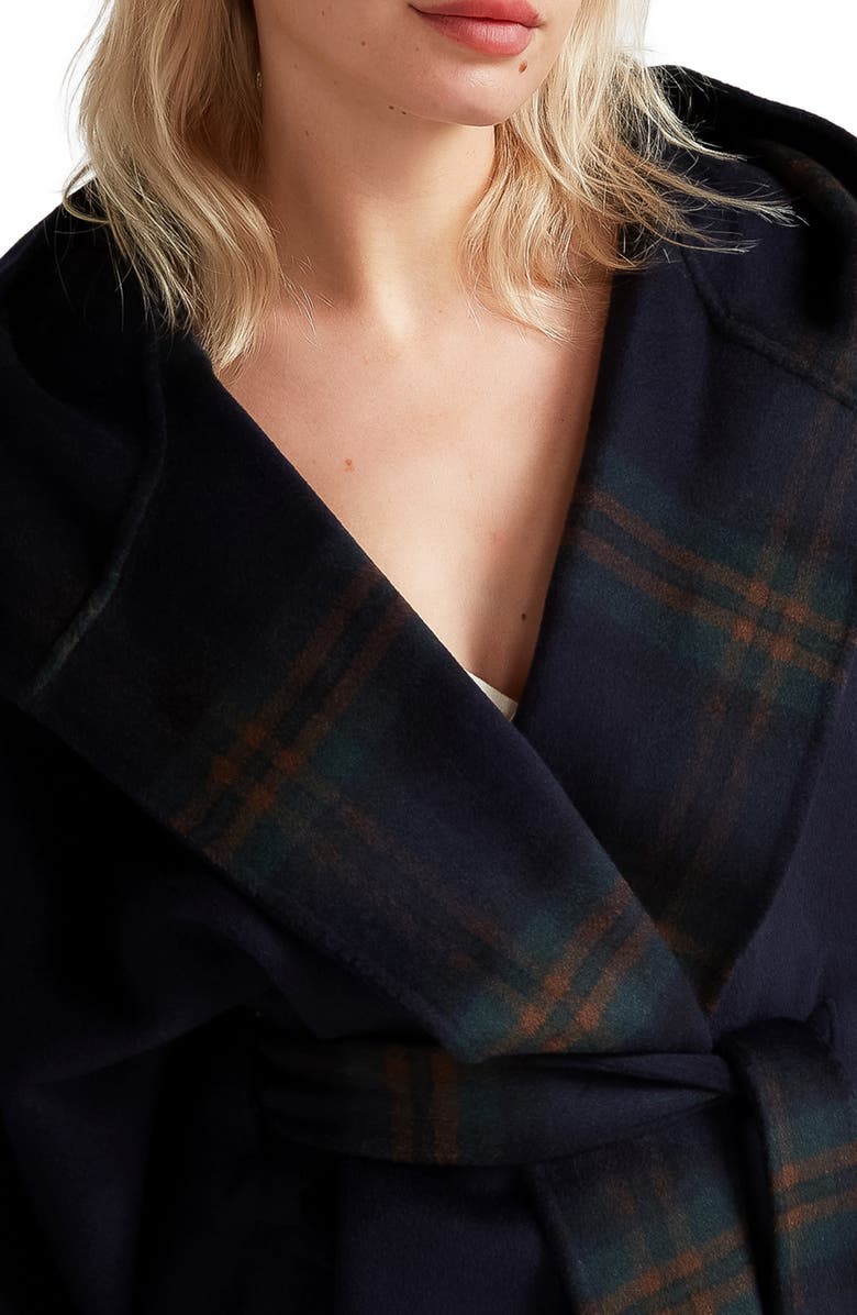 Belle & Bloom Jackson Landing Plaid Wool Blend Cape, Alternate, color,